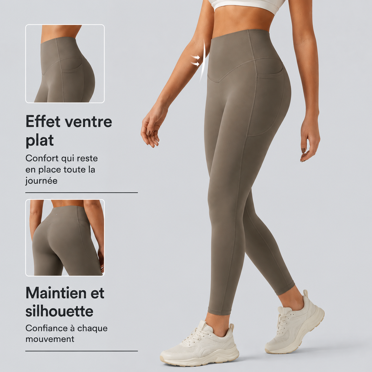 Legging gainant taille haute avec poches · Silua BodySculpt